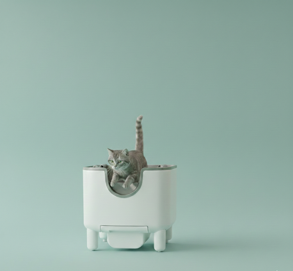 Litière automatique ouverte Flow Cat – Bac autonettoyant pour chat