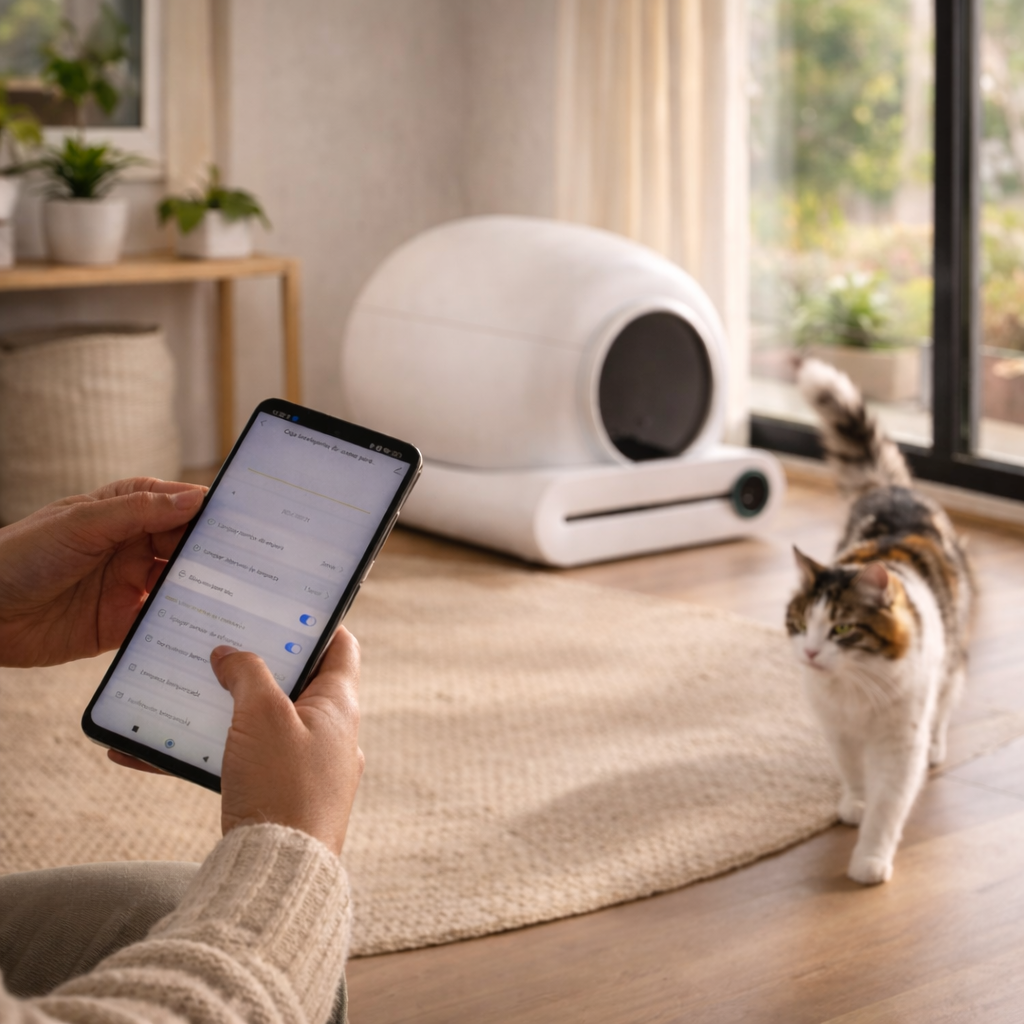 Litière automatique connectée Flow Cat – Bac autonettoyant intelligent